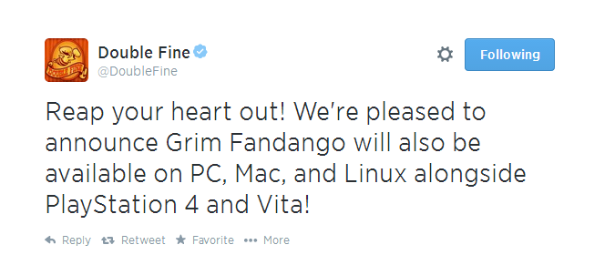 Double Fine Twitter