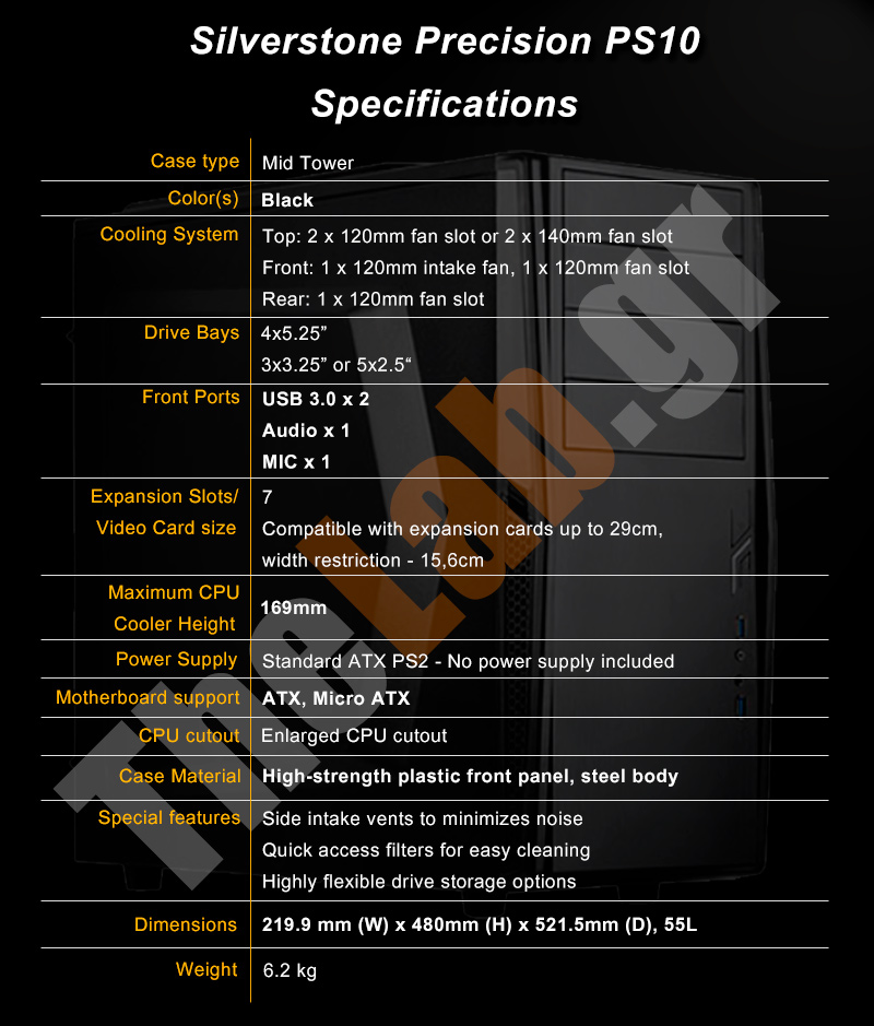 Silverstone-Precision-PS10-specification