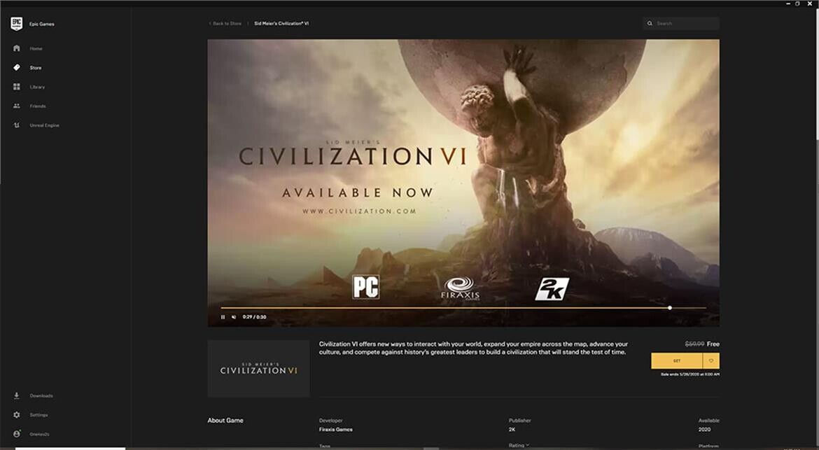 More information about "Δωρεάν το Civilization VI από το Epic Games Store!"