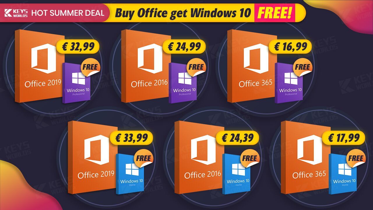 More information about "Καλοκαιρινή προσφορά: Αποκτήστε τα Windows 10 δωρεάν σε πακέτο με το Office – δικά σας τα Windows 10 από τα 9€"