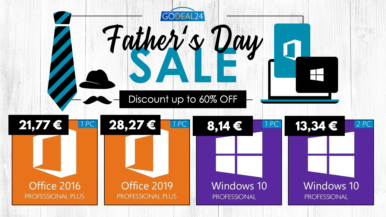 More information about "Παγκόσμια Ημέρα του Πατέρα : Αποκτήστε τα Windows 10 στα 8.14€ – Εκπτώσεις που φτάνουν στο 60%"