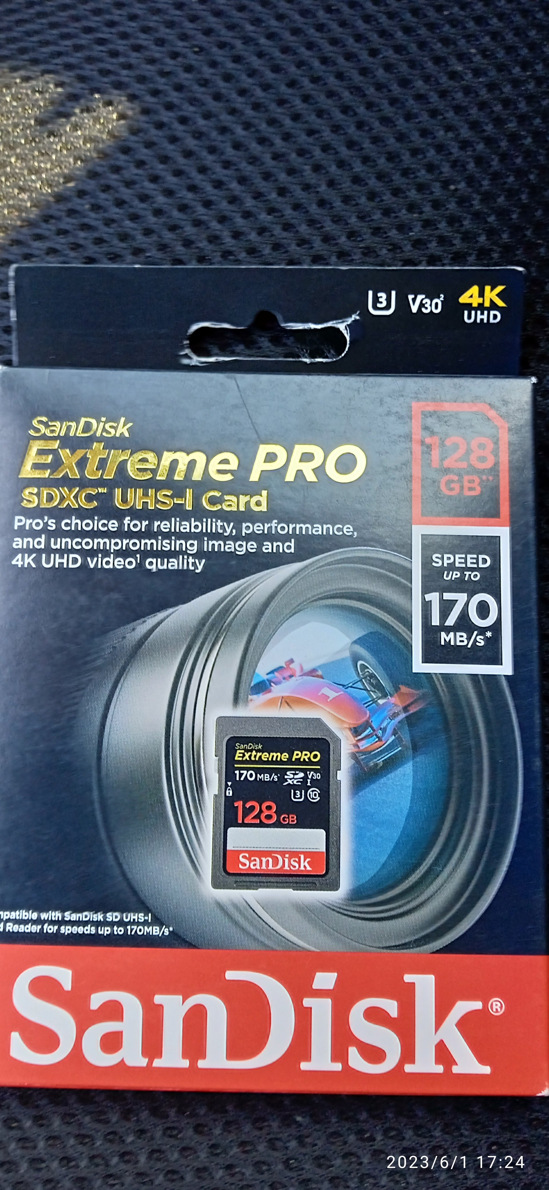 More information about "San Disc Extreme Pro Sdxc Card 128GB"