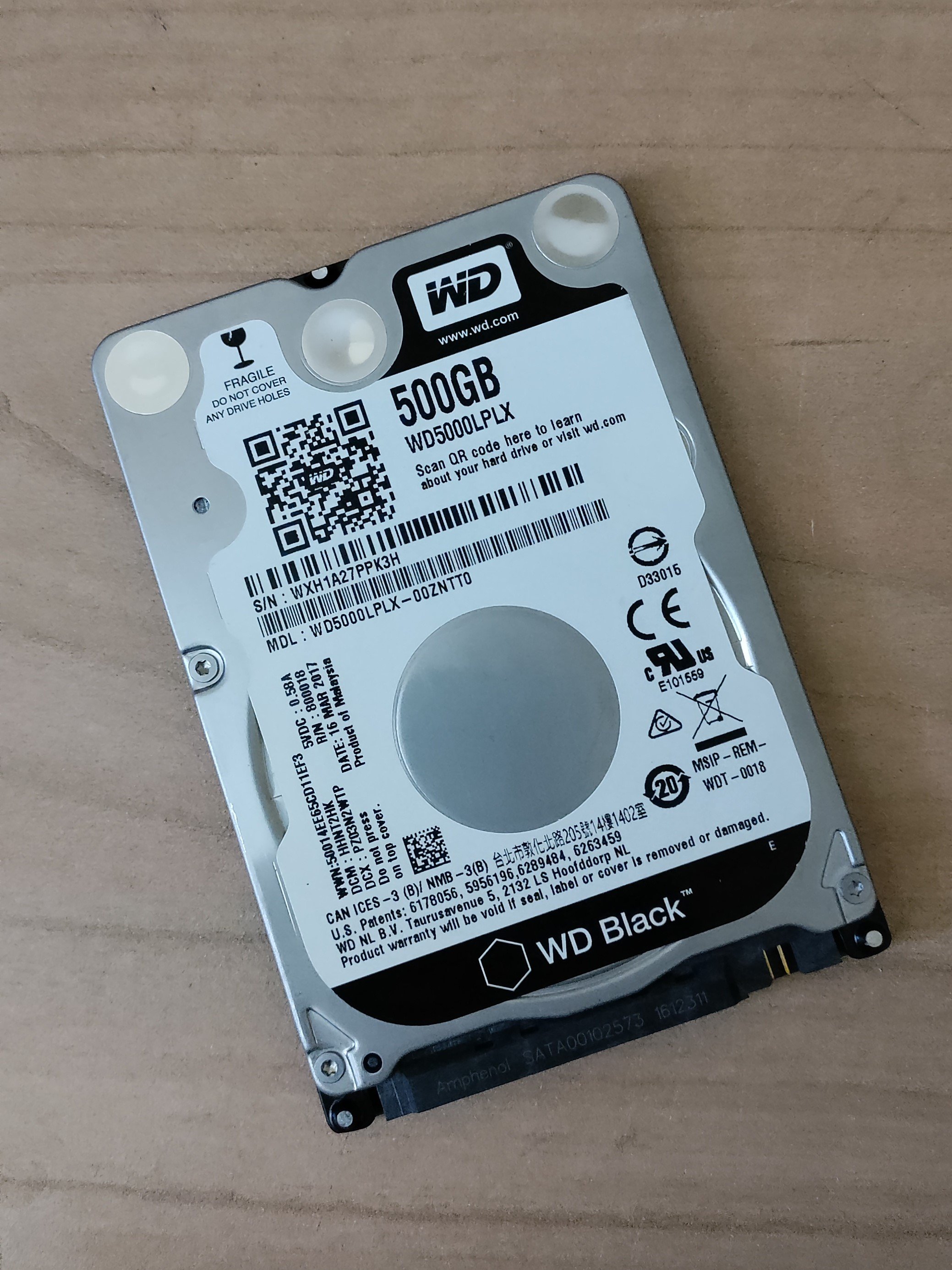 More information about "3x 2.5" Laptop HDD 500GB (2x WB Black + WD Blue)"