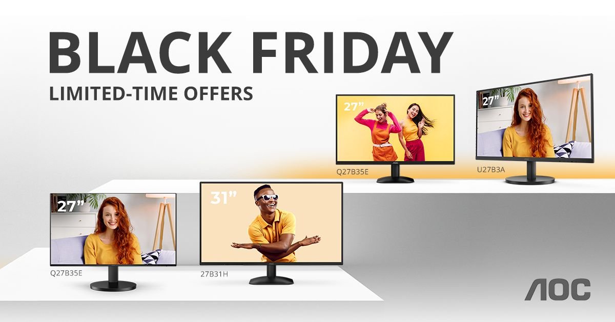 More information about "Η AOC παρουσιάζει την απόλυτη σειρά οθονών για το Black Friday"
