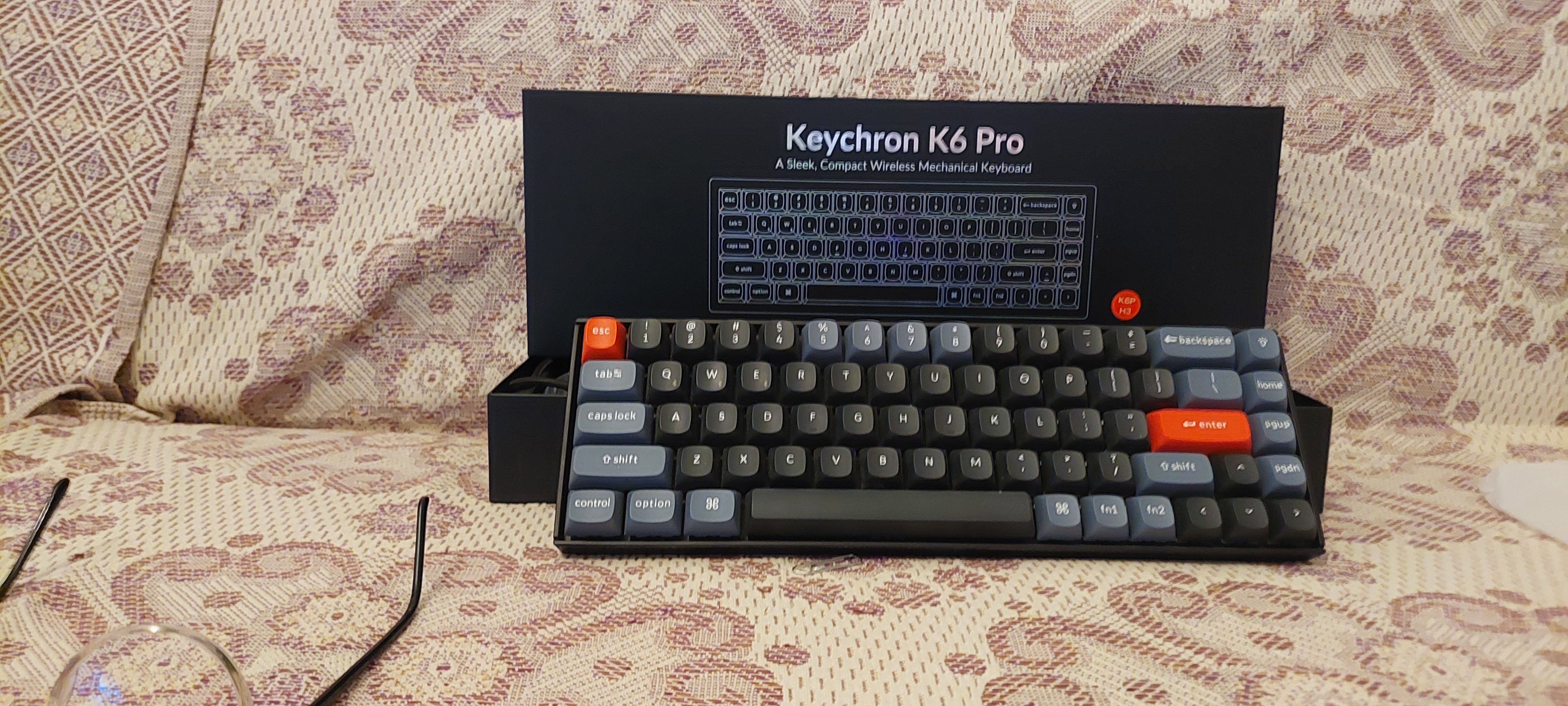 More information about "Keychron K6 Pro Ασύρματο Gaming Μηχανικό Πληκτρολόγιο 65% με Custom Brown διακόπτες και RGB φωτισμό (Αγγλικό US)"