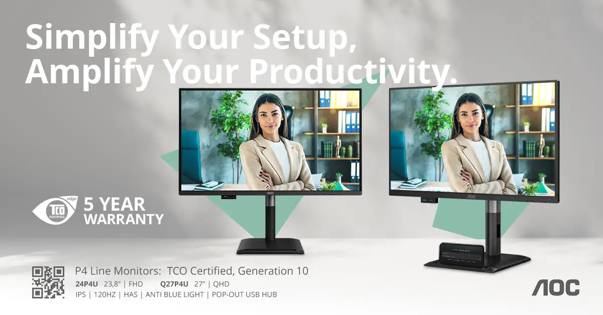 More information about "AOC: Έξυπνη Συνδεσιμότητα για Dual-Monitor Setups με Daisy Chain & USB-C"