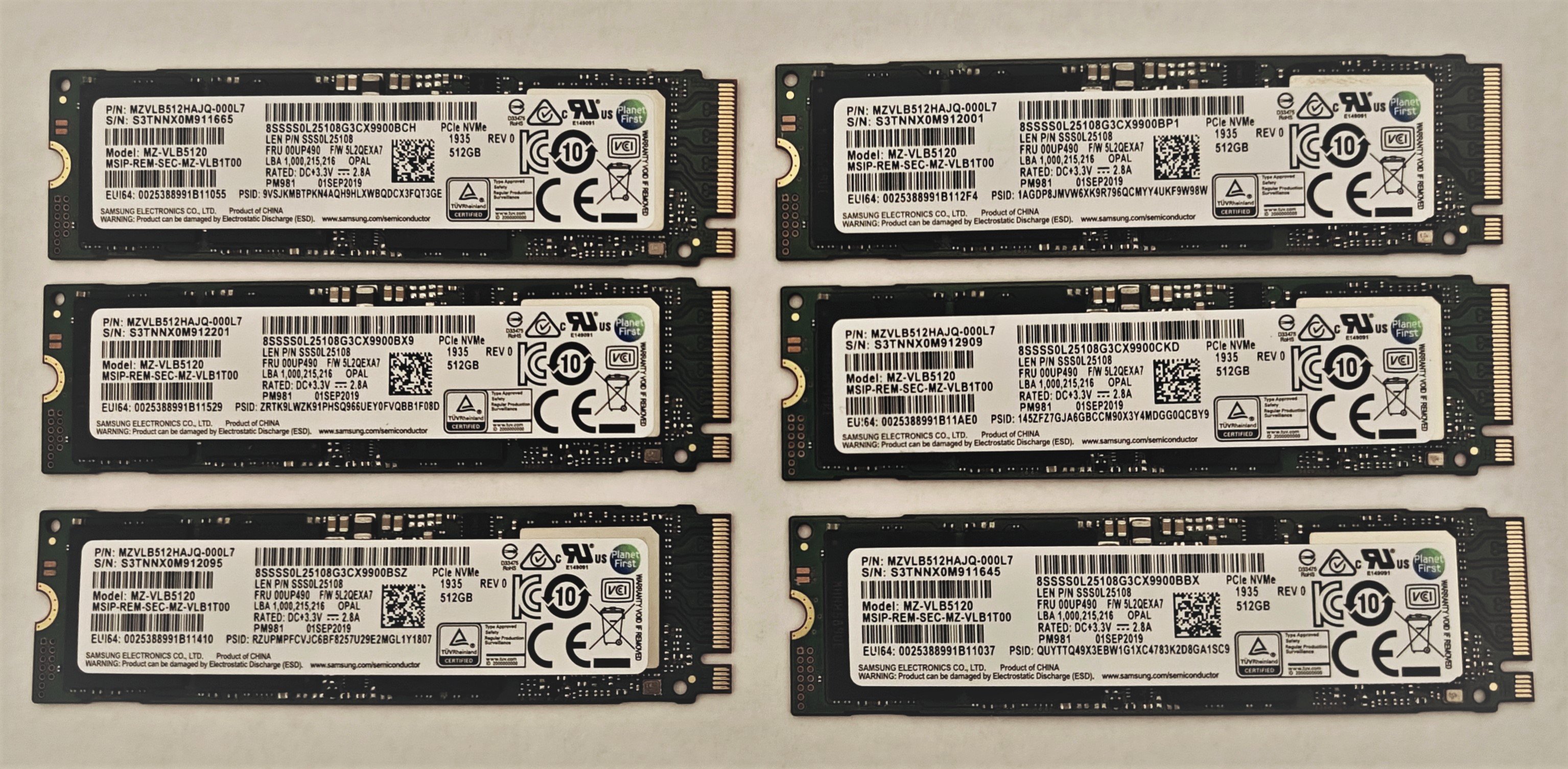 More information about "6x NVME Samsung PM981 512GB"