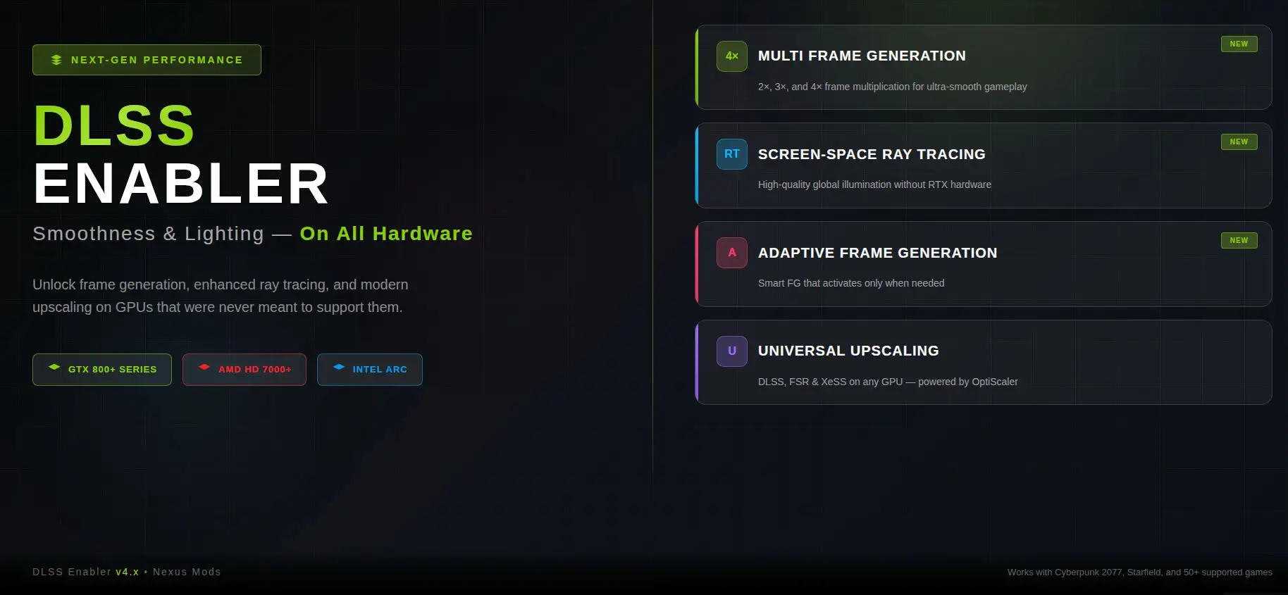 More information about "Modders δοκιμάζουν multi frame generation και FSR 4 σε Radeon RX 7000 με DLSS Enabler και OptiScaler"