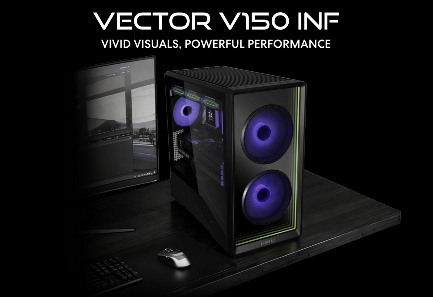 More information about "Lian Li VECTOR V150 INF: Compact mATX Πύργος με Infinity Mirror Front Panel"